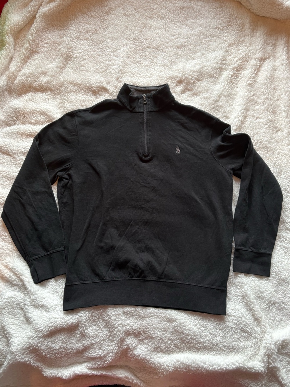 Polo Ralph Lauren Men's Quarter-Zip Pullover - Black - Medium